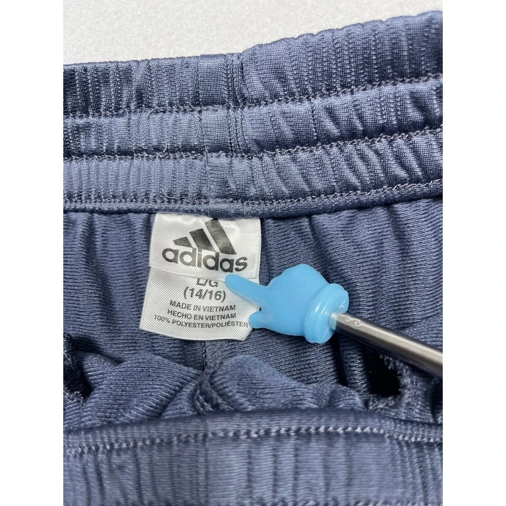 Adidas Mens Track Pants Navy Blue Athletic Joggers Training Sweatpants Striped